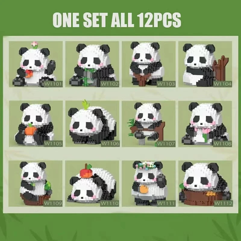 Panda Mini Building Blocks Set – Cute DIY Animal Brick Toy