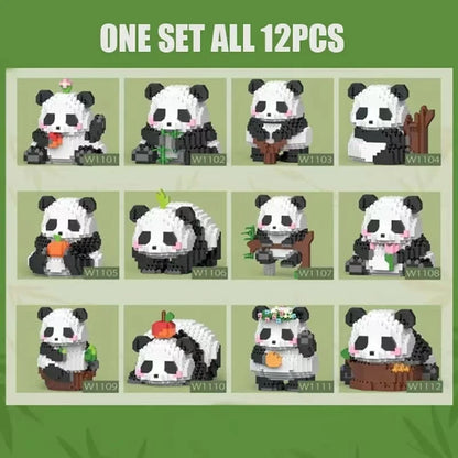 Panda Mini Building Blocks Set – Cute DIY Animal Brick Toy