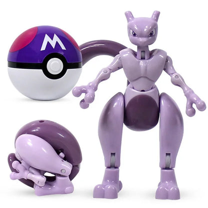 12 Style Pokémon Ball Pikachu Mewtwo Action Figure Collection