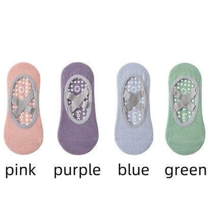 Non-Slip Yoga Socks for Women – Backless Ballet & Pilates Grip Socks