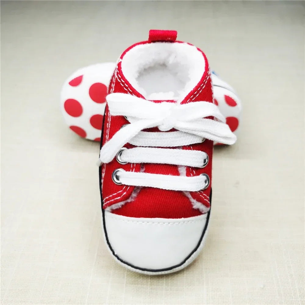 Baby Canvas Sneakers – Soft Sole First Walkers for Boys & Girls
