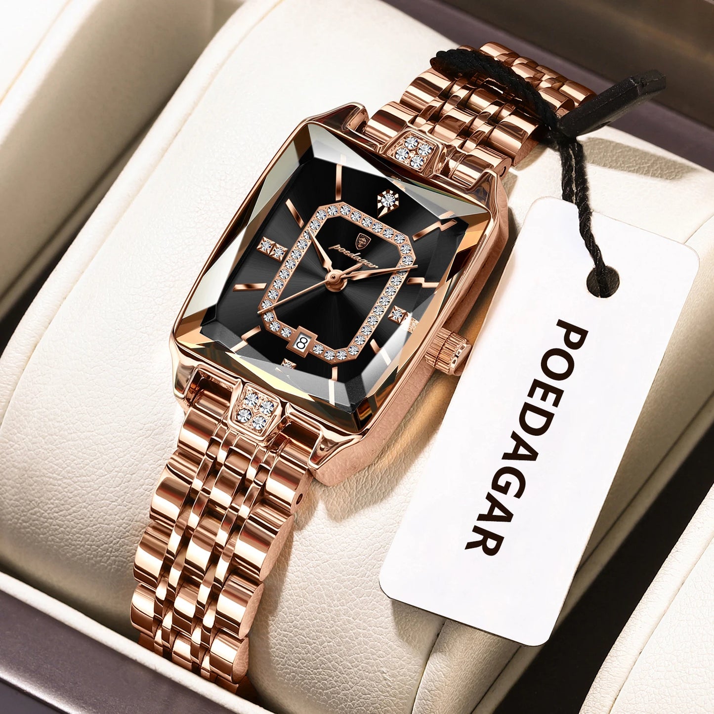 Poedagar Luxury Women's Quartz Watch – Waterproof Date Steel