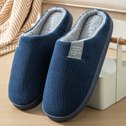 Women's Plush Indoor Slippers – Thick Sole Non-Slip Warm Winter