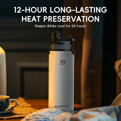 ROCKBROS Insulated Cycling Water Bottle – 18oz to 40oz Vacuum Flask