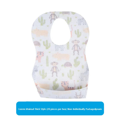 Disposable Baby Bibs Waterproof No-Wash Feeding Bibs for Toddlers