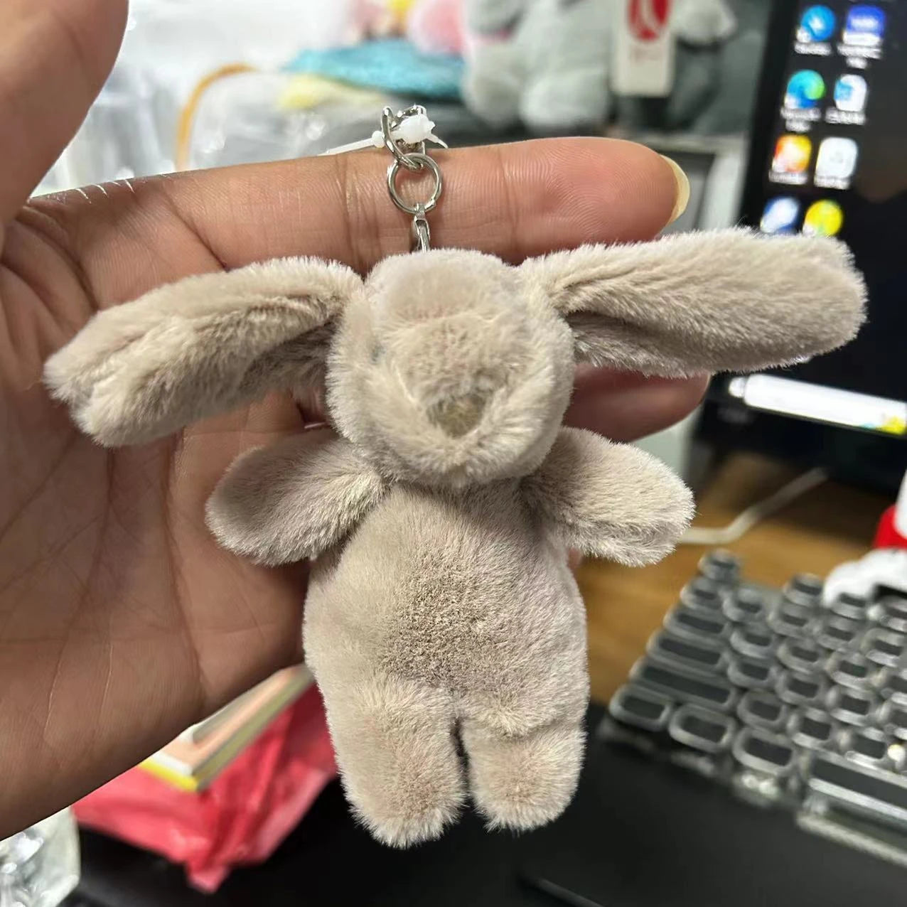 Cute Plush Rabbit Keychain Pompom Bag Charm