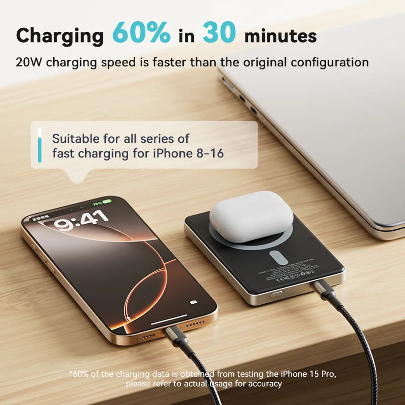 Kuulaa Magnetic Power Bank 10000mAh – 20W Fast Wireless Charger