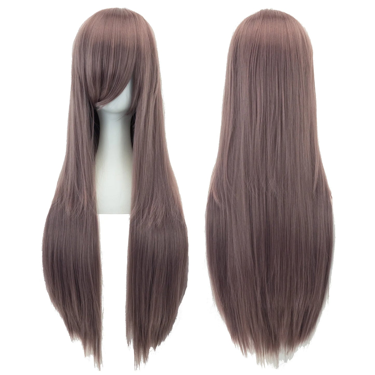 80cm Long Synthetic Cosplay Wig – Straight Hair, 36 Colors