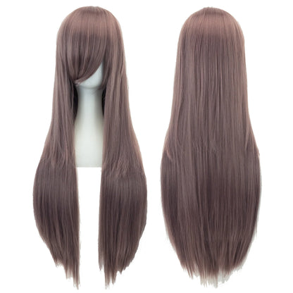 80cm Long Synthetic Cosplay Wig – Straight Hair, 36 Colors