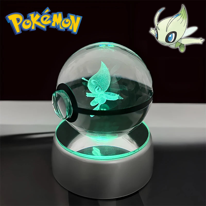 Pokémon 3D Crystal Poké Ball Night Light with LED Base
