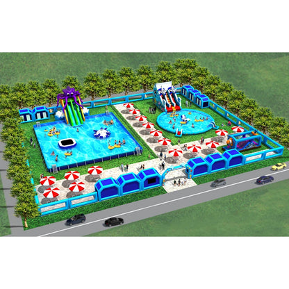 Inflatable Water Park with Pool