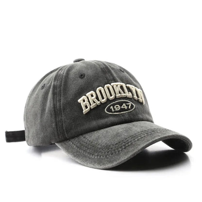Brooklyn 1947 Embroidered Baseball Cap – Unisex Washed Cotton