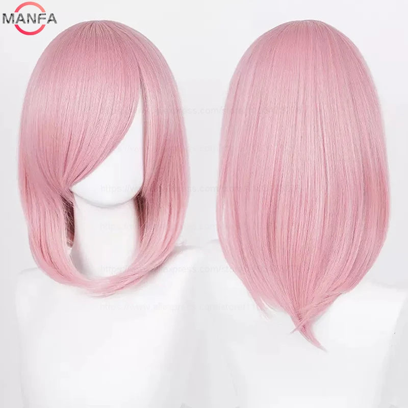 Anime Cosplay Bob Wig with Bangs – 40cm Heat Resistant, 54 Colors