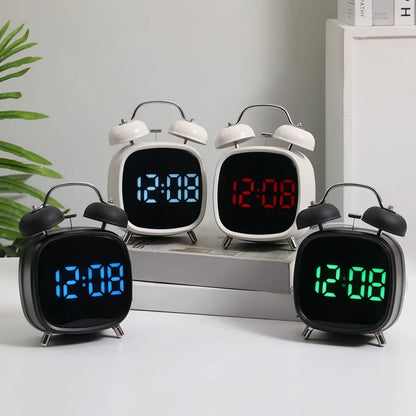 Voice Control Digital Alarm Clock – Double Bell, Super Loud, Night Mode