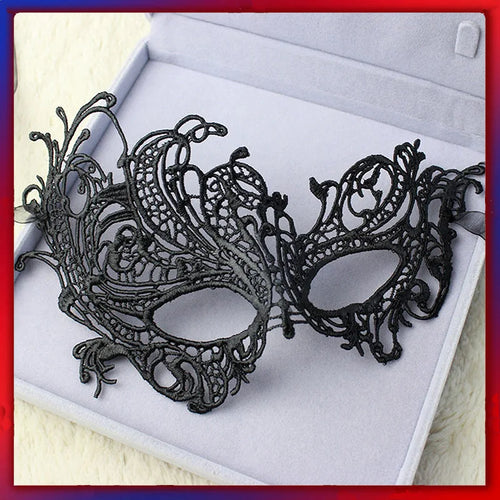 Black Lace Masquerade Mask for Women – Halloween & Carnival