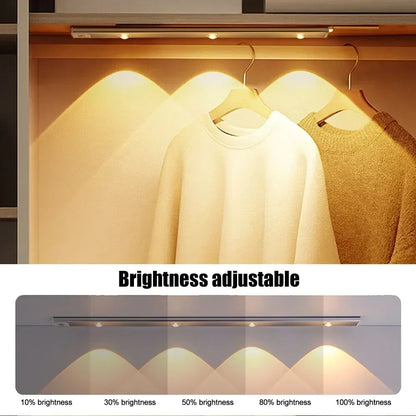Motion Sensor LED Cabinet Light Wireless USB Rechargeable Under Cabinet Night Light