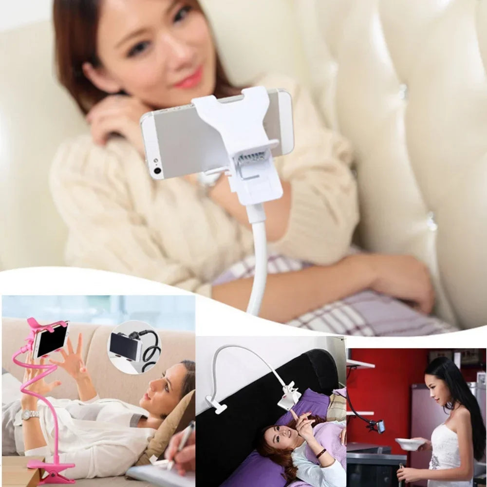 Flexible Long Arm Phone Holder with Clip – Lazy Bed & Desk Mount