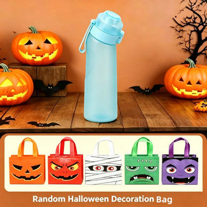 Air Flavored Water Bottle with Straw and Halloween Gift Bag