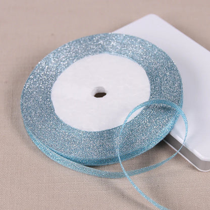Glitter Satin Ribbon 6mm x 25 Yards – Wedding, Party & Gift Wrapping