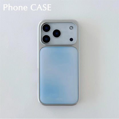 Grid Pattern Silver Edge Epoxy Anti Drop iPhone Case