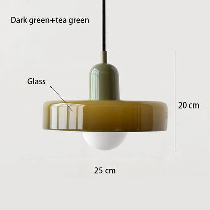 Nordic Glass Bauhaus Pendant Light – Retro Chandelier for Dining Room, Bedroom & Cafe