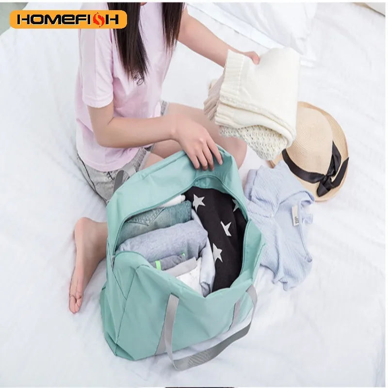 Foldable Travel Duffel Bag Large Capacity Carry-On Luggage Tote