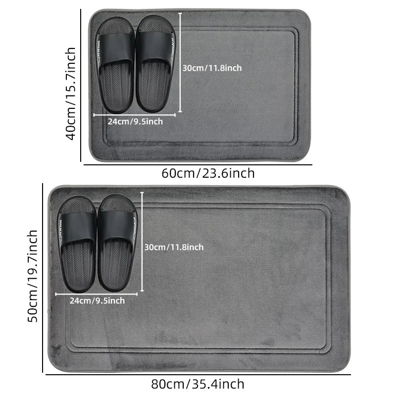 Soft Bathroom Rug – Quick Dry, Non-Slip Bath Mat