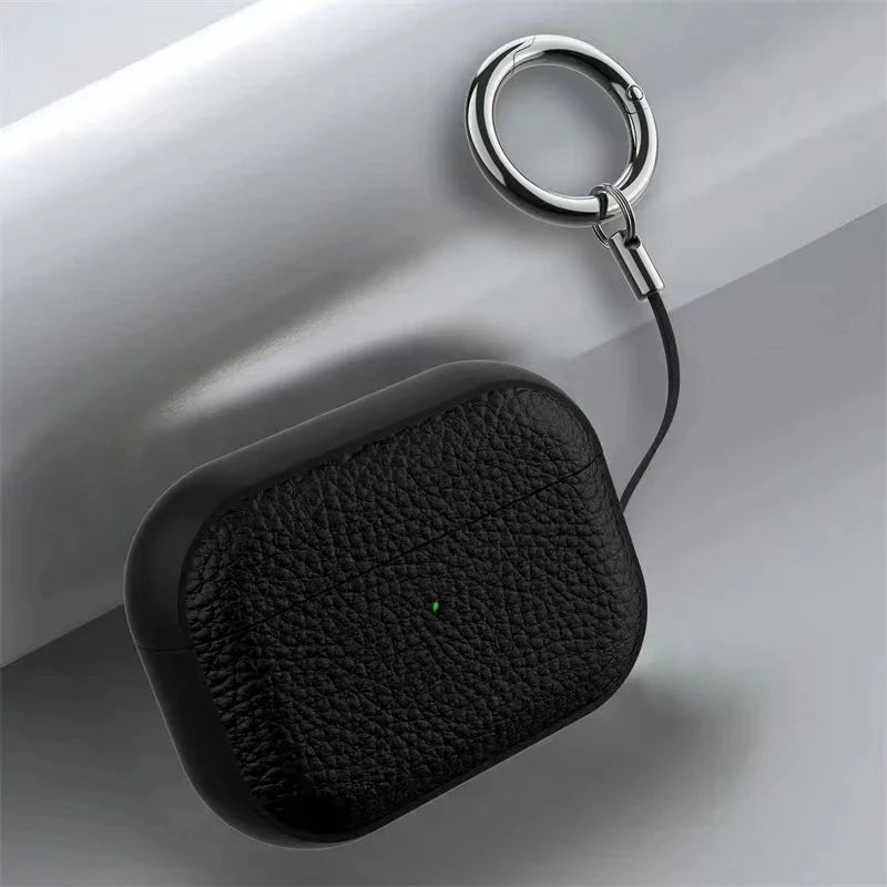 Litchi Leather AirPods Case – Premium Business Texture Cover