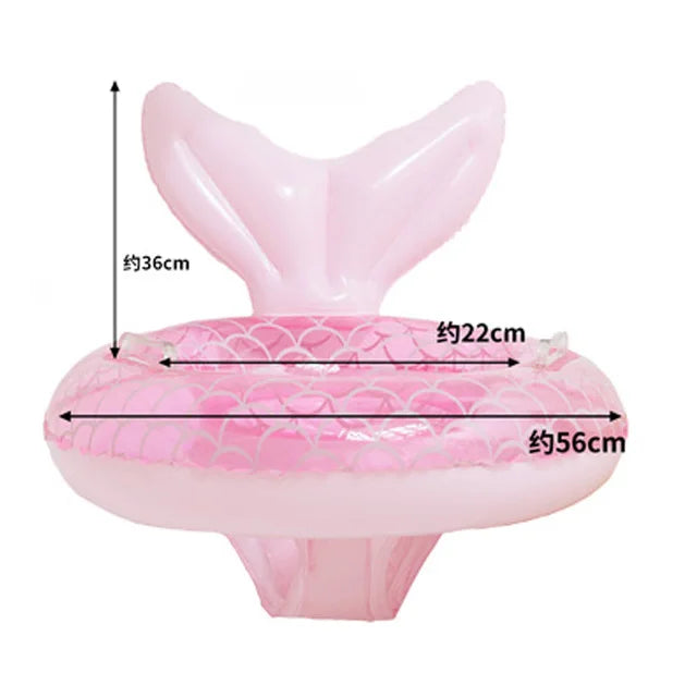 Baby Pool Float with Sunshade – Inflatable Infant Swim Ring Seat