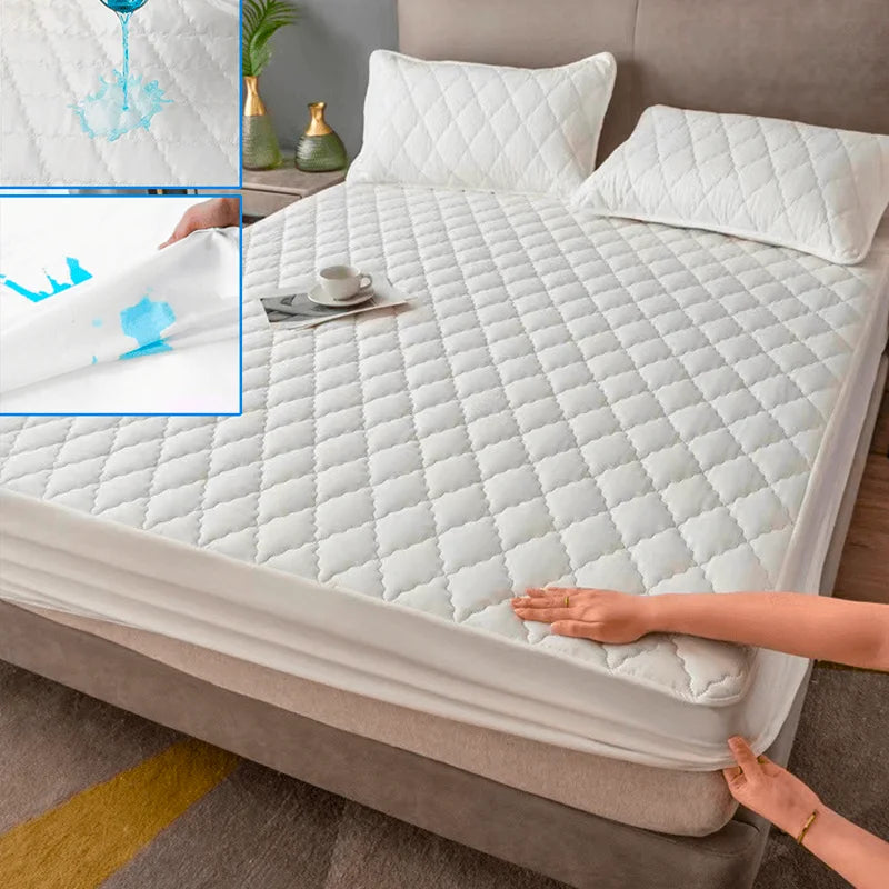 Waterproof Quilted Mattress Protector – Fitted Sheet Cover