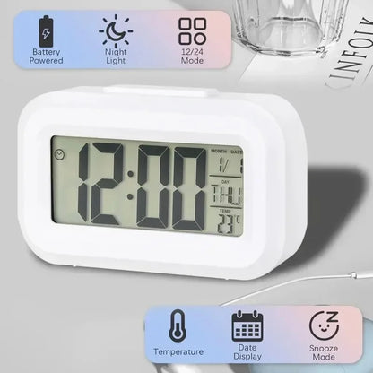 LED Digital Alarm Clock with Backlight, Date & Temperature Display