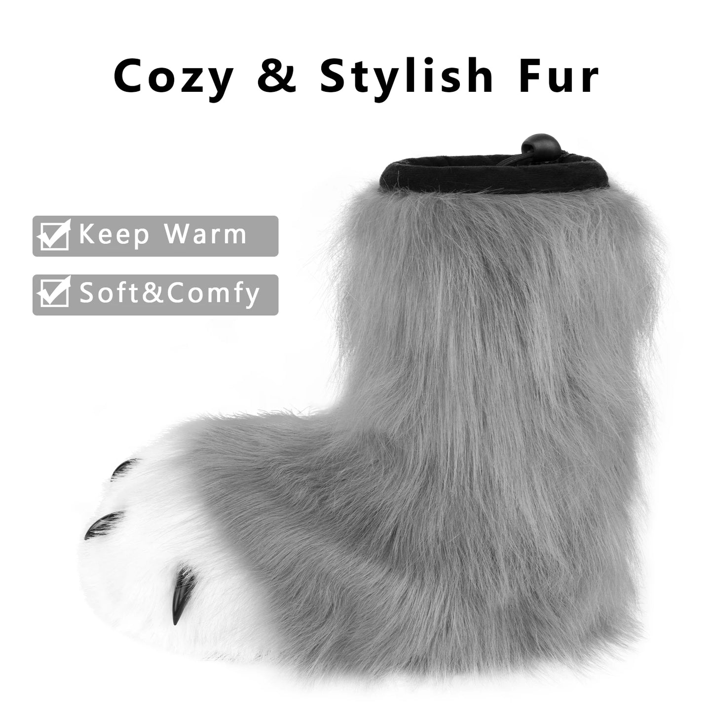 Animal Paw Slippers – Furry Claw Boots for Cosplay & Costume