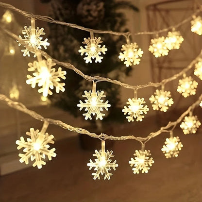 LED Snowflake Curtain Fairy Lights 3M – Christmas Window Decor