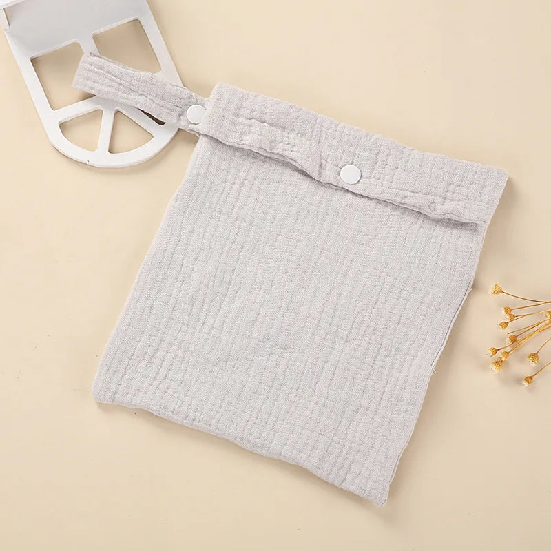 Organic Cotton Diaper Pouch – Double Layer Muslin Wet Bag