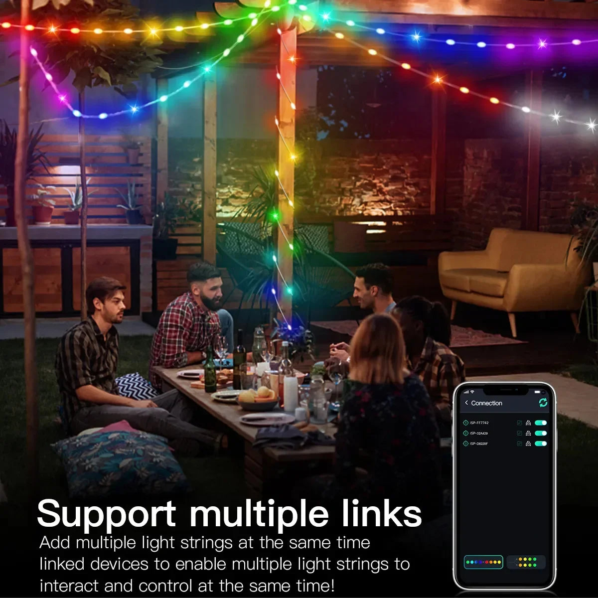 RGBIC Bluetooth LED Fairy String Lights USB – App & Remote, 5m–20m