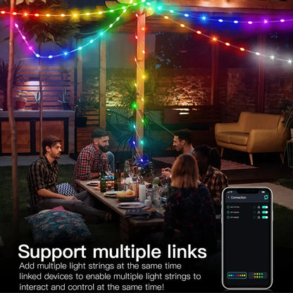 RGBIC Bluetooth LED Fairy String Lights USB – App & Remote, 5m–20m