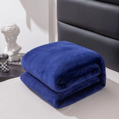 Plush Fleece Blanket – Thick Soft Solid Color, 13 Colors & 6 Sizes
