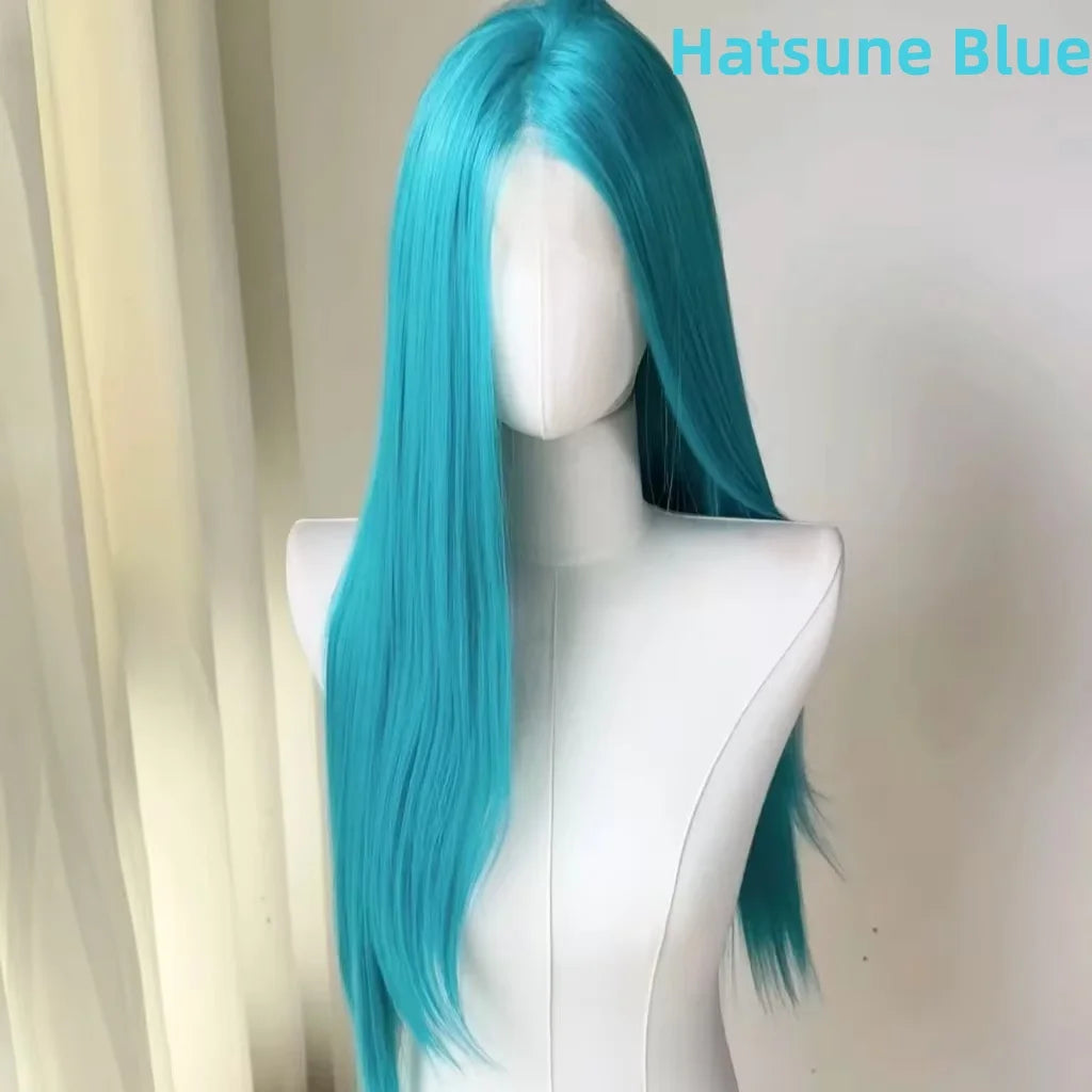13x4 Lace Front Synthetic Wig – Long Straight 26 Inch, Heat Resistant