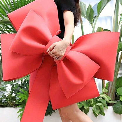Large Decorative Bow for Christmas, Wedding & Party Decor – Red & Pink