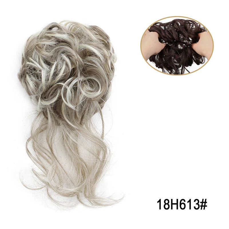 Messy Bun Hairpiece Scrunchie – Synthetic Chignon Hair Extension