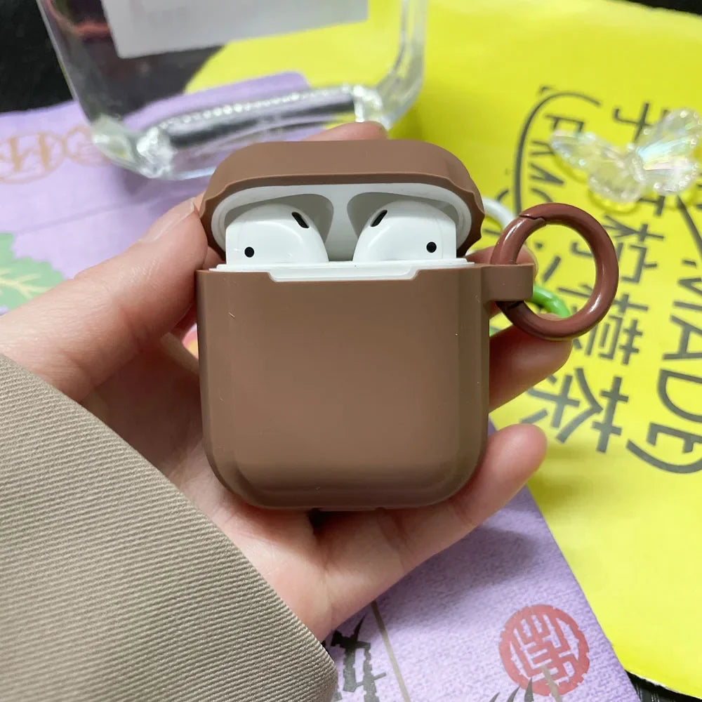 Liquid Silicone AirPods Case with Carabiner Ring – Fits AirPods 1/2/3/Pro/Pro 2/Pro 3/4