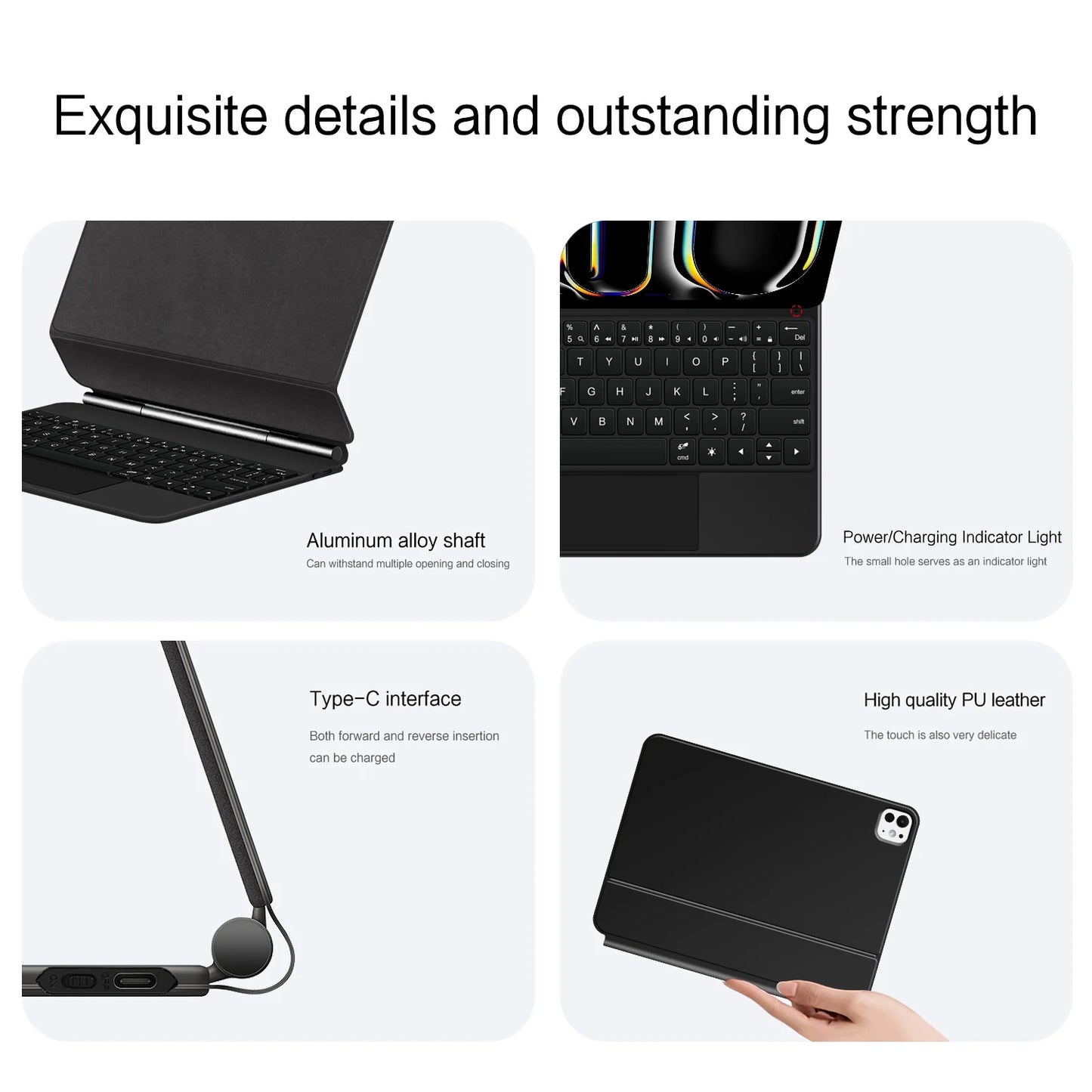 Backlit Magic Keyboard iPad Case – iPad Pro, Air, Smart Cover