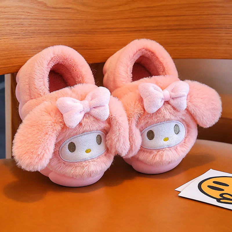 Pikachu Kids Plush Slippers – Soft Sole Non-Slip Warm