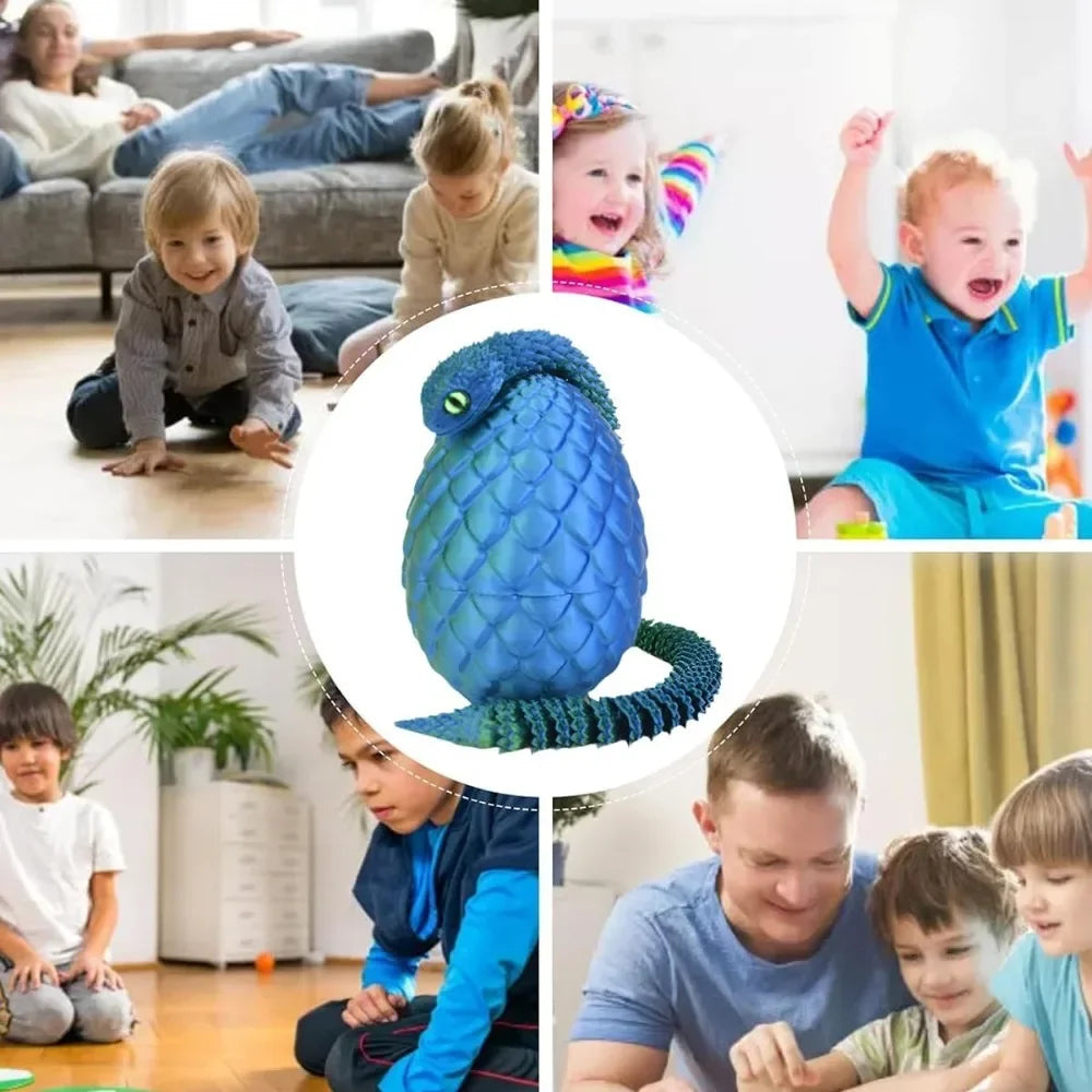 3D Printed Snake Egg Fidget Toy – Articulated Desk Ornament