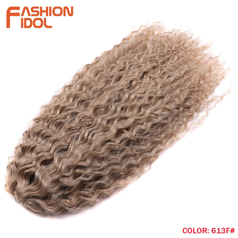 24 Inch Water Wave Crochet Braiding Hair – Synthetic Twist Curly Ombre Extensions