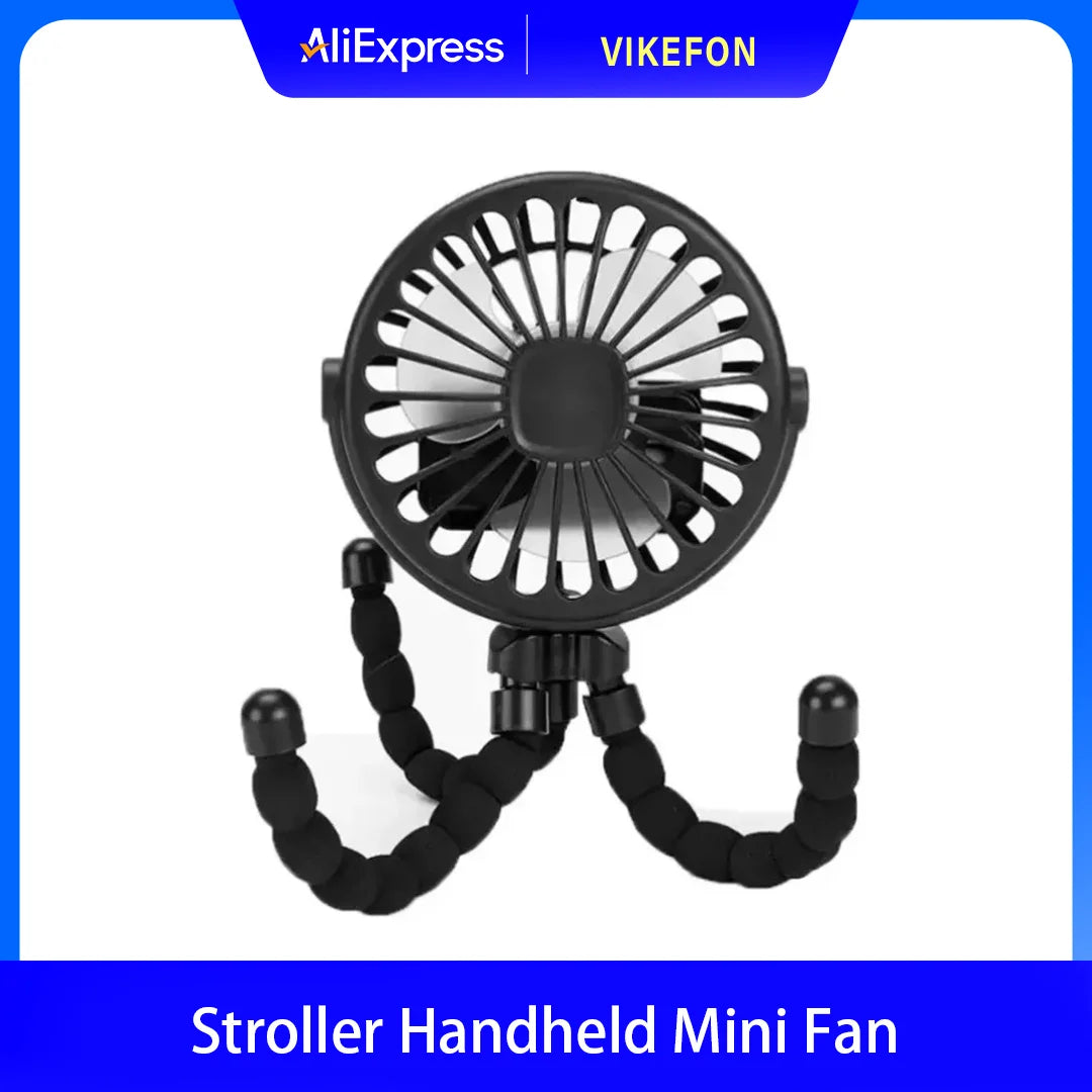 Portable USB Mini Fan with Flexible Octopus Clip