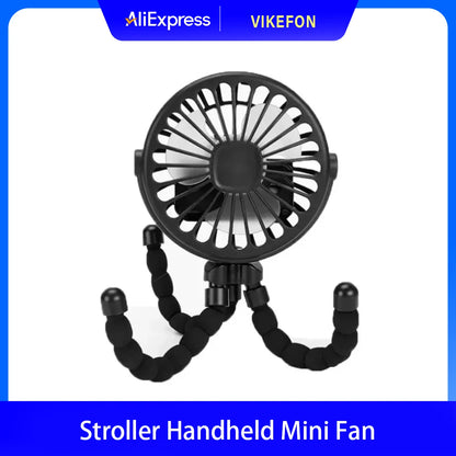 Portable USB Mini Fan with Flexible Octopus Clip
