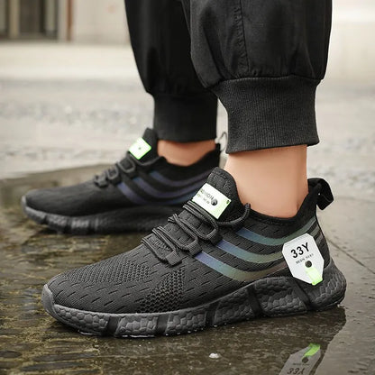 Men's Lightweight Mesh Running Sneakers – Breathable Athletic Shoes