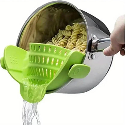 Clip-On Pot Strainer Silicone Adjustable Pan Drain Filter