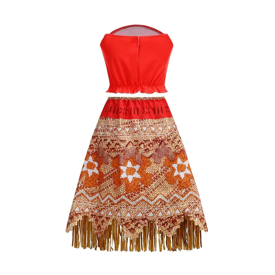 Moana Princess Costume Dress for Girls